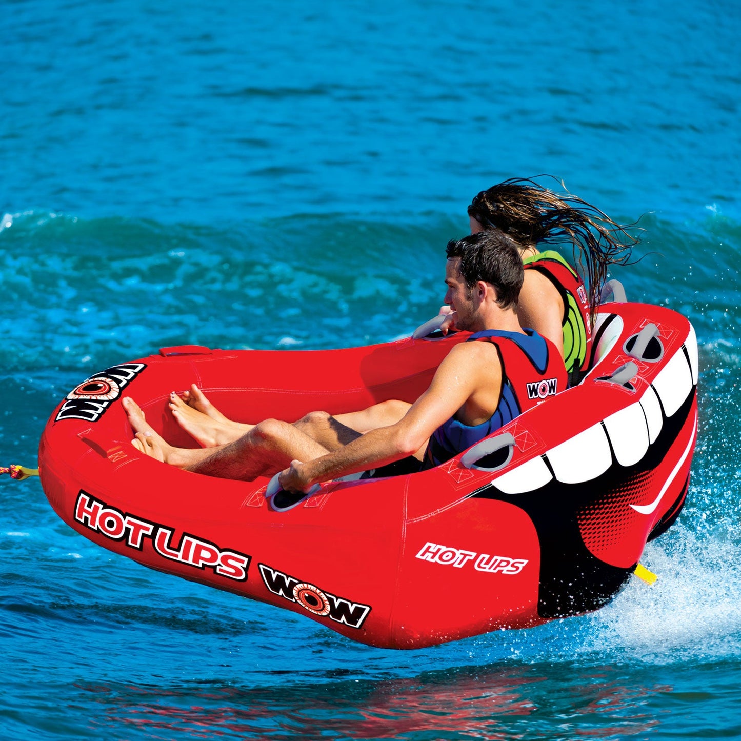 WOW Sports Hot Lips 2 Person Towable Water Tube For Pool and Lake