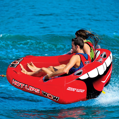 WOW Sports Hot Lips 2 Person Towable Water Tube For Pool and Lake