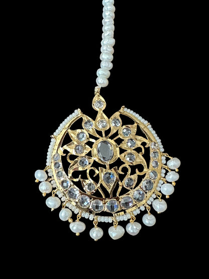 DJTK205 Koyal fresh water  pearl  tika ( READY TO SHIP )