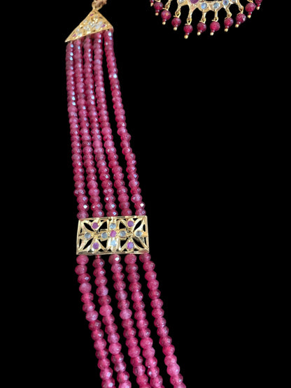 BR470 Noor bridal set in rubies (SHIPS IN 4 WEEKS )