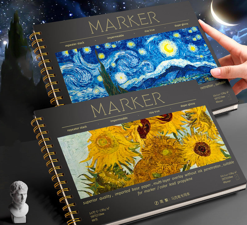 Van Gogh Cover Sketchbook & Marker Sets