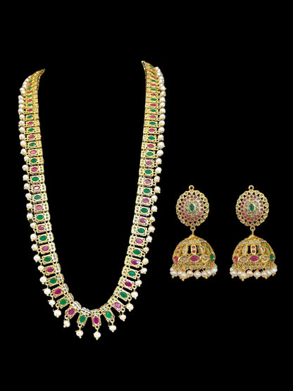 DLN49 long pathani style hyderabadi rani haar ( READY TO SHIP )