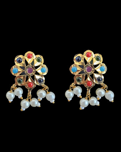 DNS175  Malavika flower set ( navratan )  (SHIPS IN 1 WEEK)