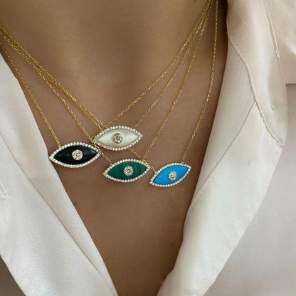 Diamond Evil Eye Necklace