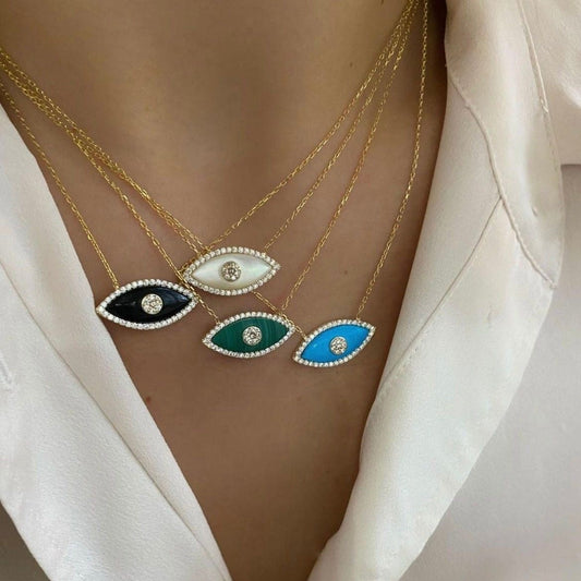 Diamond Evil Eye Necklace