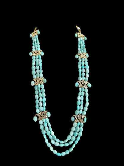 DLN65 turquoise  beads Rani haar with earrings ( READY TO SHIP )