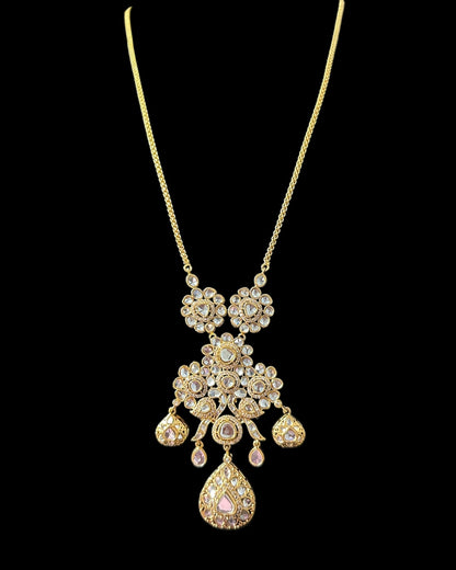 PS554 Long delicate kundan pendant mala ( READY TO SHIP )