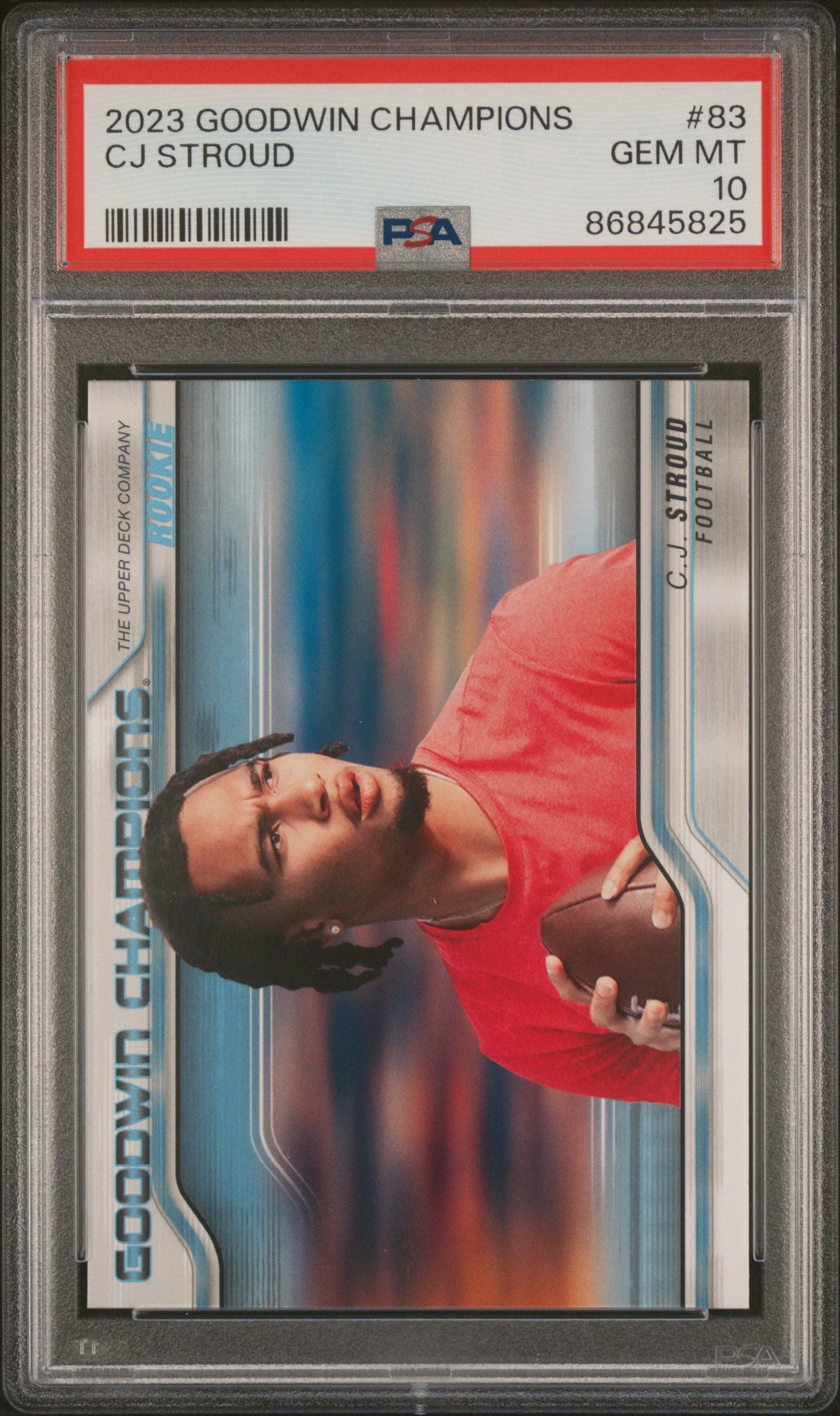 Graded 2023 Upper Deck Goodwin Champions CJ Stroud #83 Rookie RC Football Card PSA 10 Gem Mint