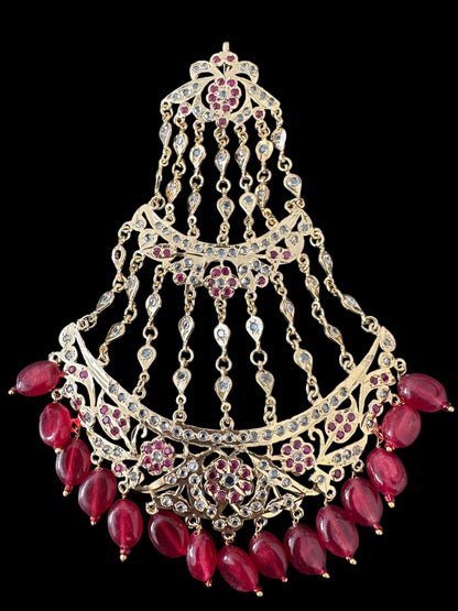 DJHR129 ANAITA Jhoomar in Ruby  ( SHIPS IN 3 WEEKS )