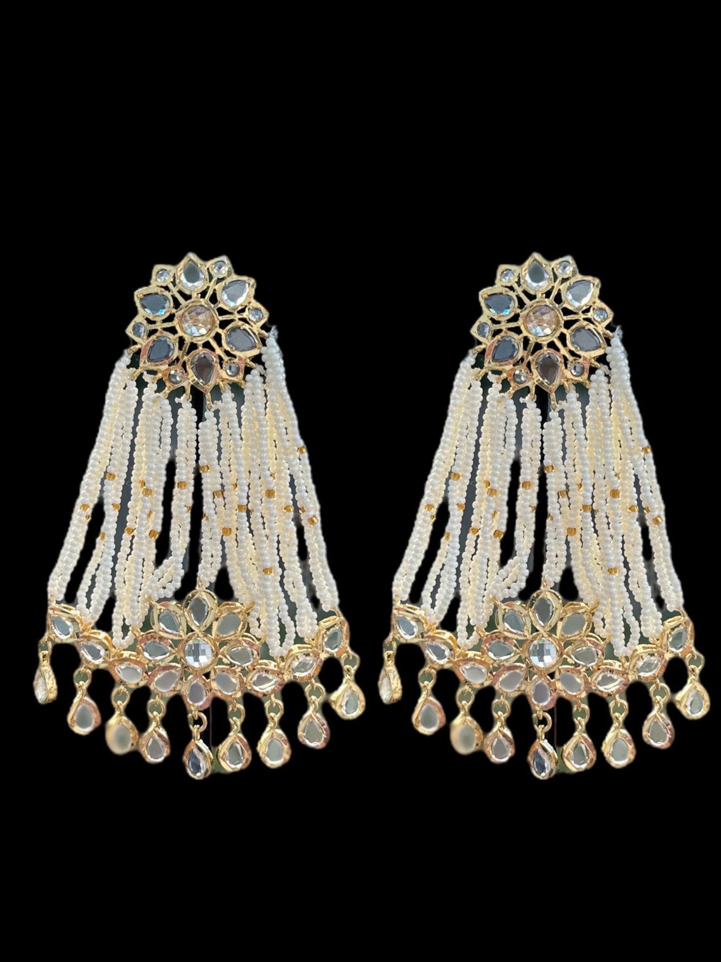 DER612 Bia gold plated jhoomar earrings ( SHIPS IN 3 WEEKS )