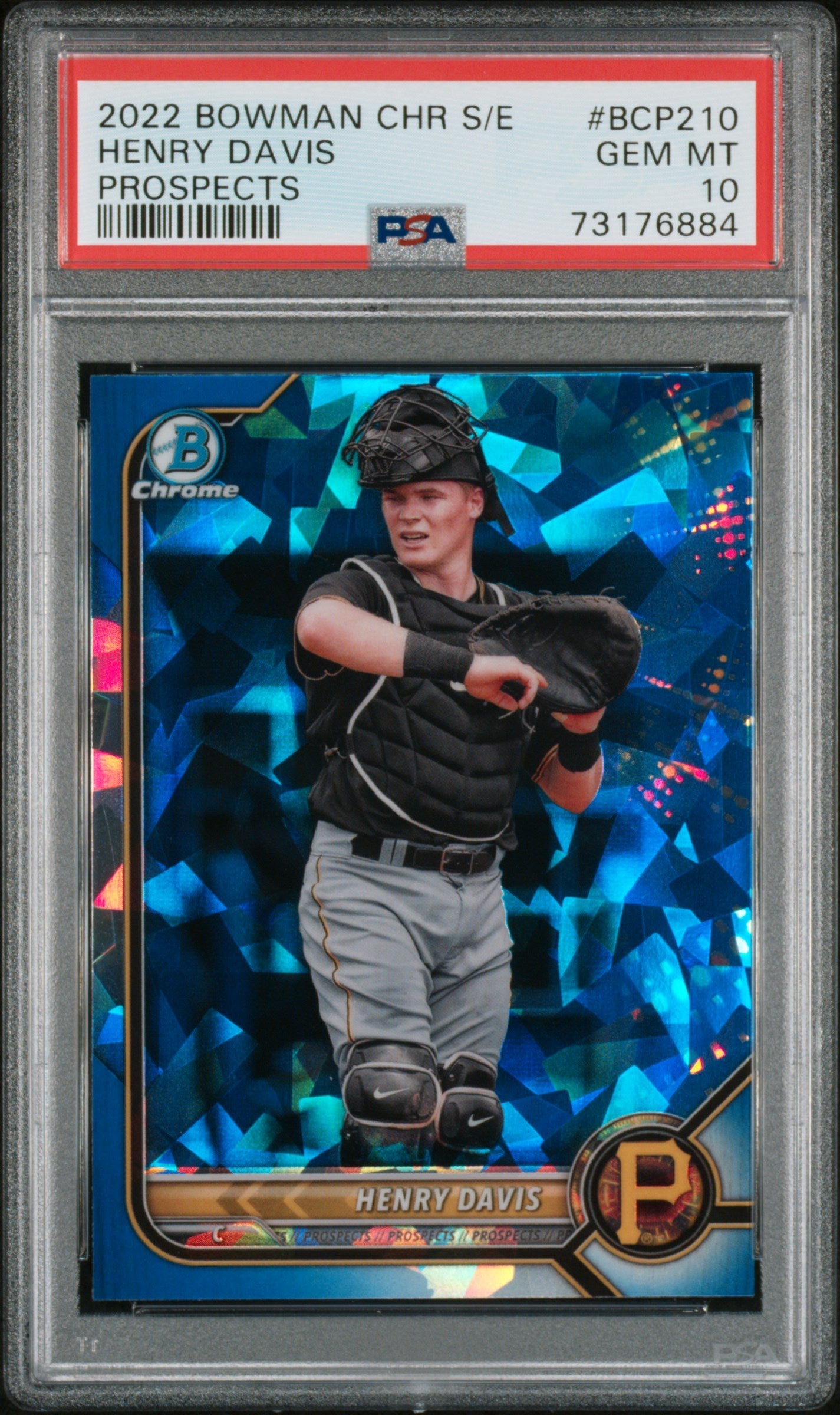 Graded 2022 Topps Bowman Chrome S/E Henry Davis #BCP210 Prospects Rookie RC Baseball Card PSA 10 Gem Mint