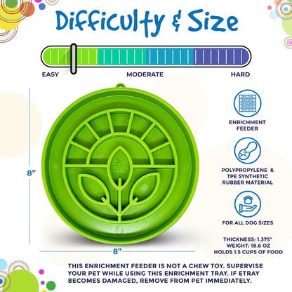 Garden Design eTray - Shallow Slow Feeder Dog Bowl for Enrichment | USA