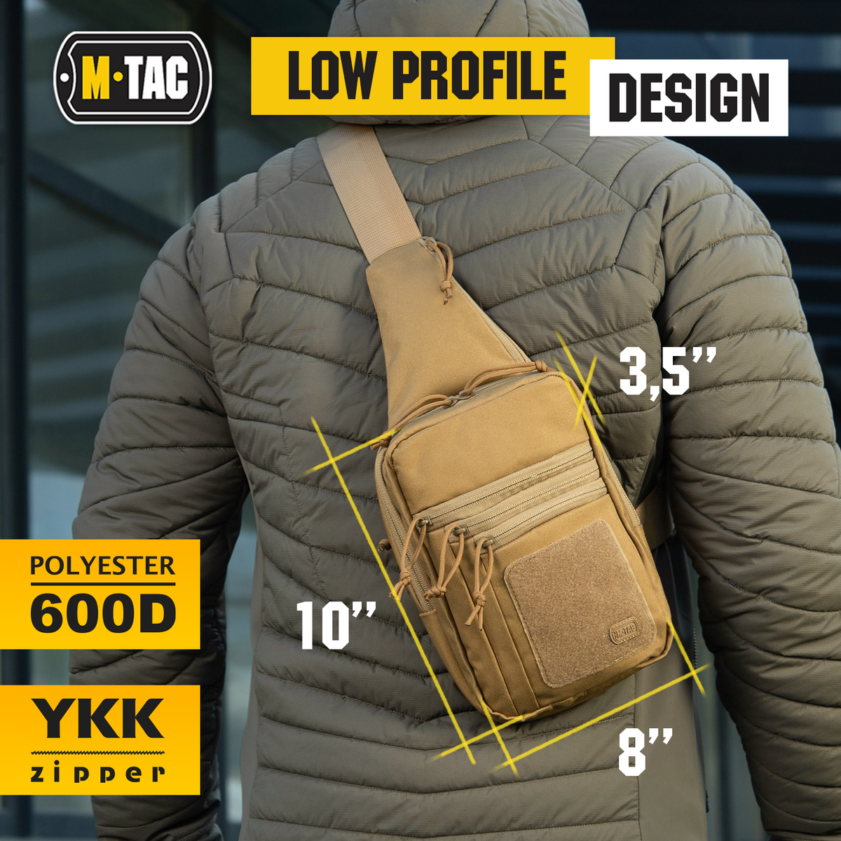 M-Tac Tactical Bag Shoulder Chest Pack with Sling & Loop Panel