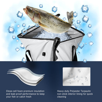 48x18'' Leakproof Fish Cooler Bag With Waterproof Zipper