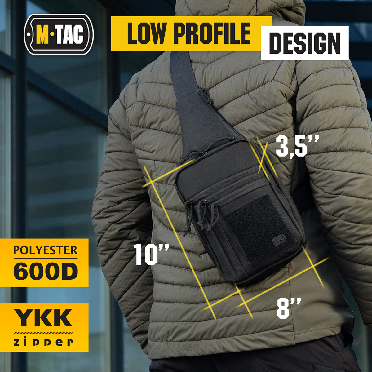 M-Tac Tactical Bag Shoulder Chest Pack with Sling & Loop Panel