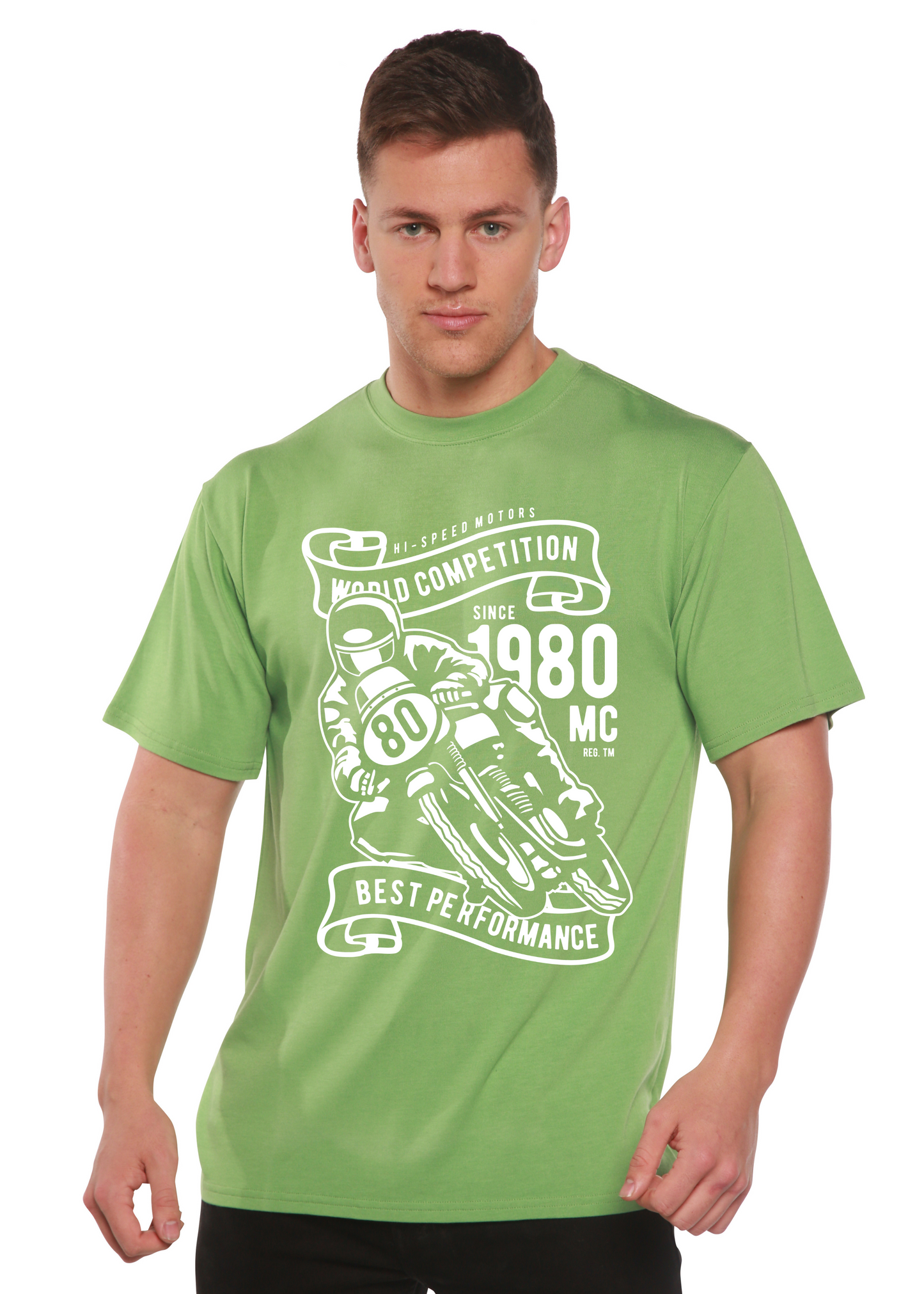 World Competition Men's Bamboo Viscose/Organic Cotton Short Sleeve Graphic Graphic T-Shirt