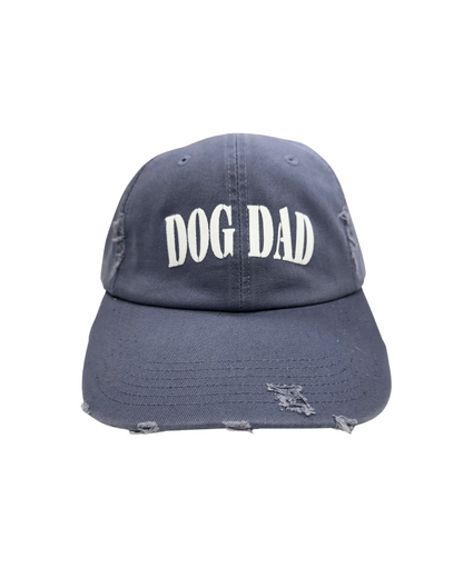 Dog Dad Distressed Cap - Scotland Blue