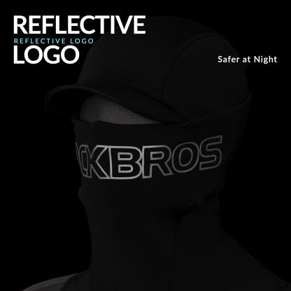 ROCKBROS Thermal Black Ski Mask with Brim Windproof Winter Balaclava for Men