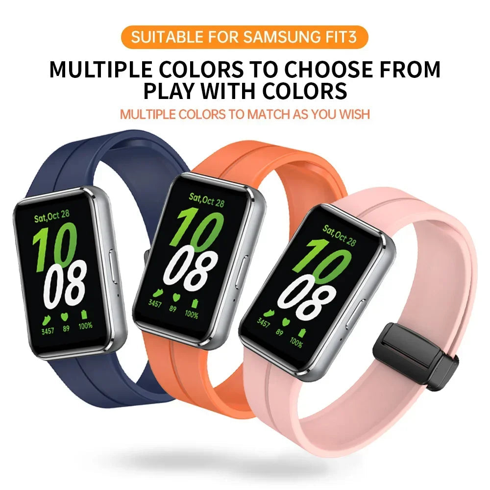 Silicone Samsung Galaxy Watch Band For Fit 3