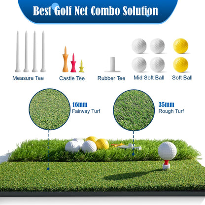DCUTIE Pro Golf Net for Backyard – Heavy Duty Golf Practice Net