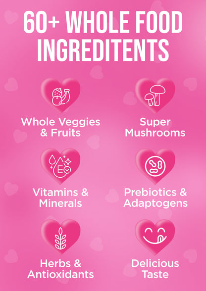 It Girl Snack - Superfoods Greens Gummies in Pink Starburst Flavor