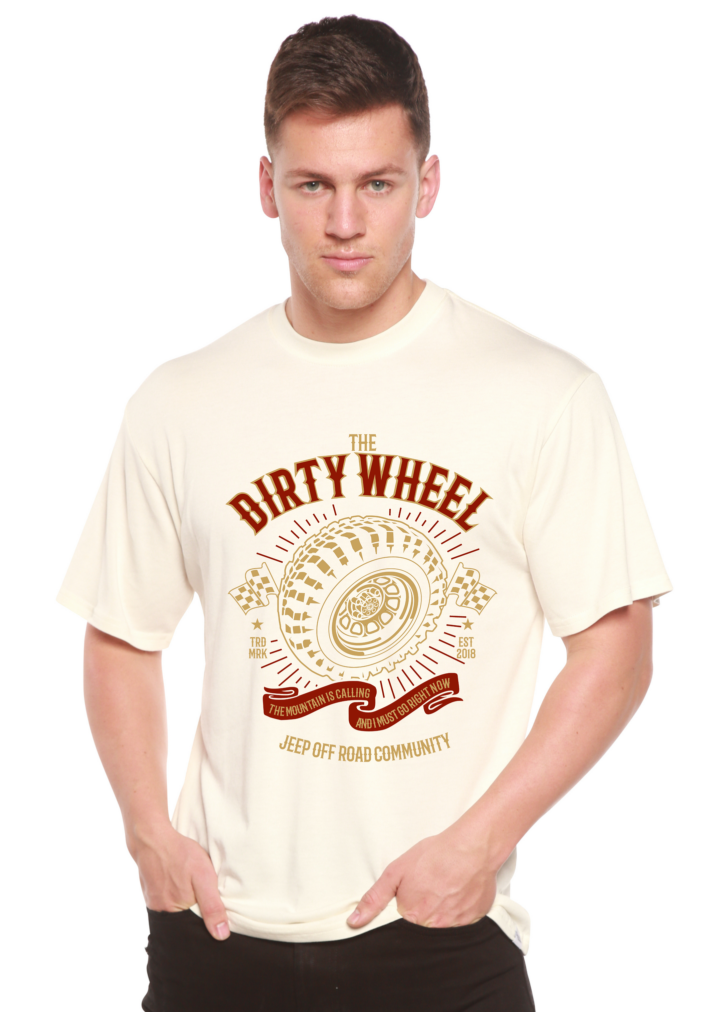 The Dirty Wheel Spun Bamboo® Men's Bamboo Viscose/Organic Cotton Short Sleeve Graphic T-Shirt