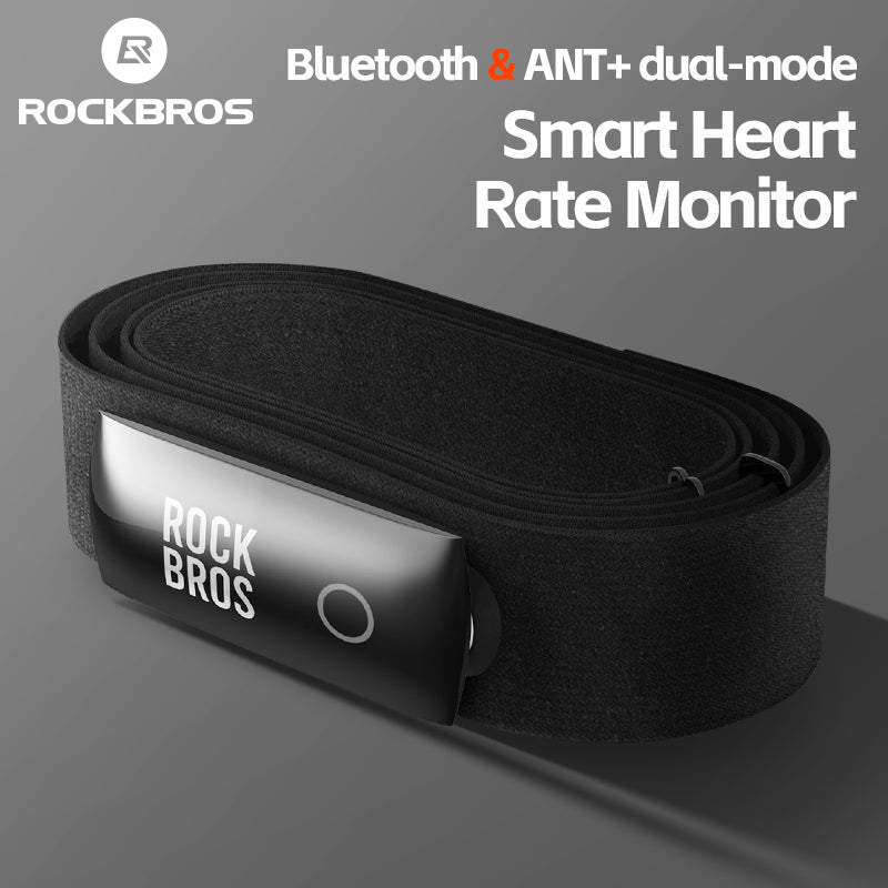 ROCKBROS Waterproof Heart Rate Monitor Chest Strap Rechargeable Bluetooth ANT+ - Triathlete Store