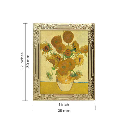 Sunflowers (1888) By Vincent Van Gogh Art Frame Pin - Museum Souvenir Fine Art Lapel Pin