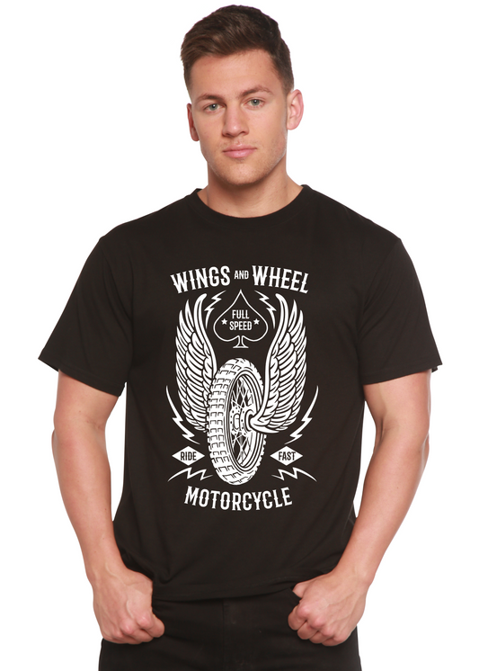 Wings And Wheel Spun Bamboo® Men's Bamboo Viscose/Organic Cotton Short Sleeve Graphic T-Shirt