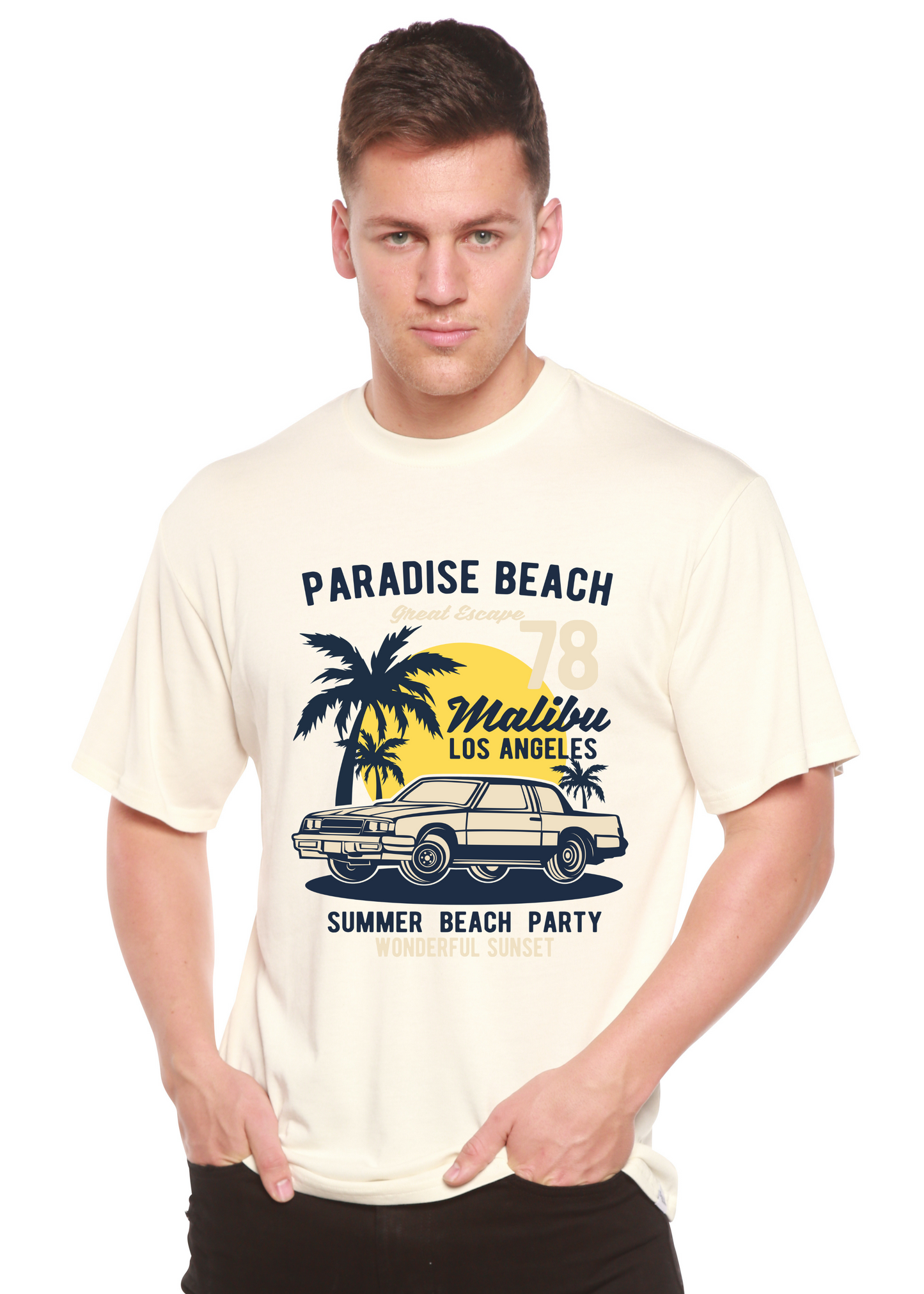 Paradise Beach Spun Bamboo® Men's Bamboo Viscose/Organic Cotton Short Sleeve Graphic T-Shirt