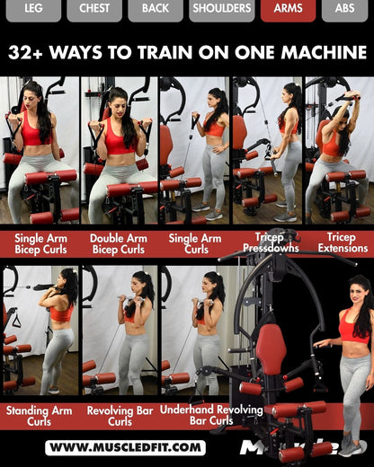 Muscle D Fitness Compact Single-Stack Multi-Gym | Full Body, Space-Saving