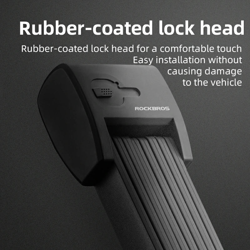 ROCKBROS Folding Bike Lock Smart Fingerprint Heavy Duty Anti Theft Bike Lock