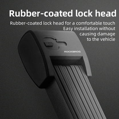 ROCKBROS Folding Bike Lock Smart Fingerprint Heavy Duty Anti Theft Bike Lock