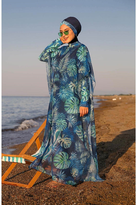 Navy Pareo Kimono P2106