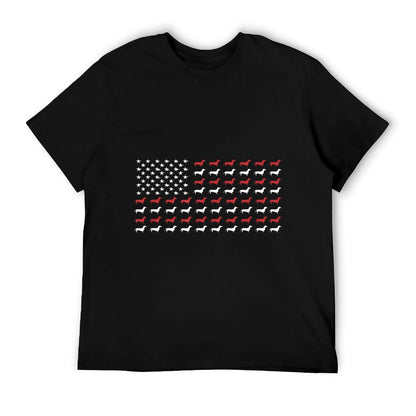 American Flag Dachshund Patriotic Dachshund Doxie Lover T-Shirt