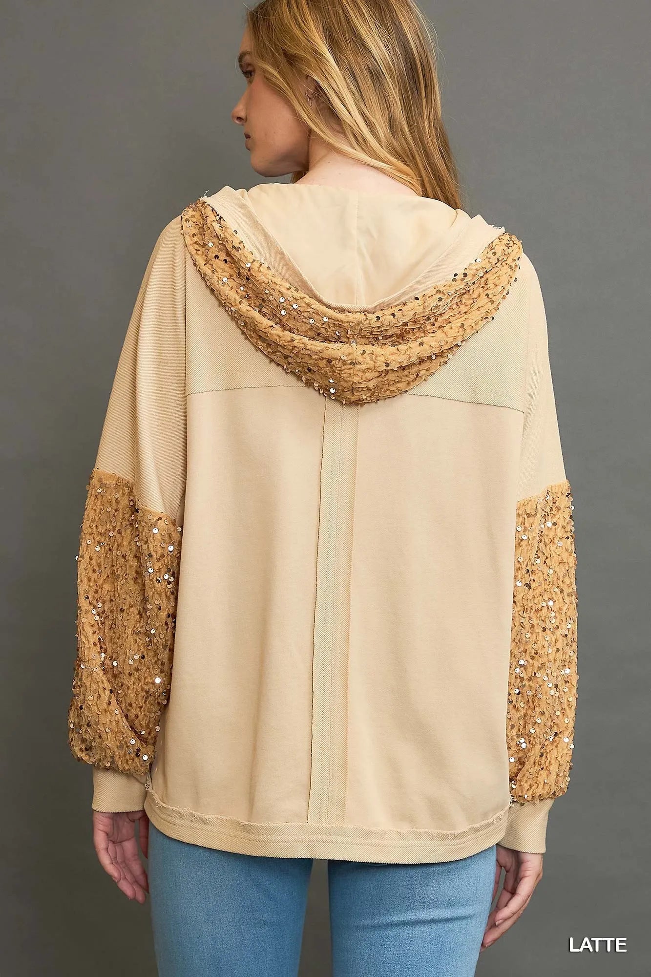 Garden Naked Sequined French Terry Jacket