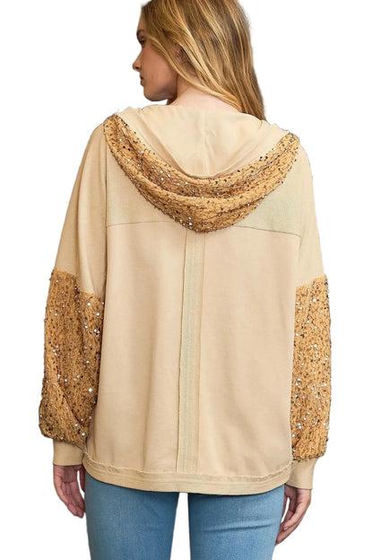 Sequined French Terry Jacket