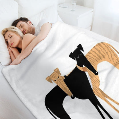 Head Rest Brindle Hound Throw Blanket