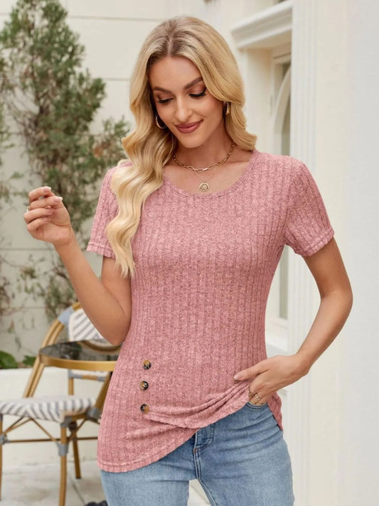 Round Neck Short Sleeve T-Shirt