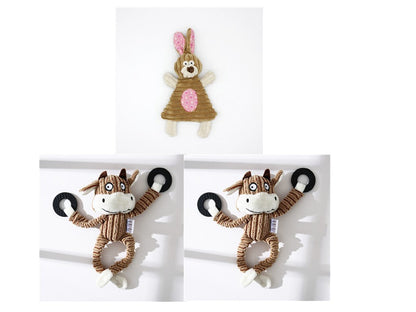 Squeaky Donkey Plush Dog Toy