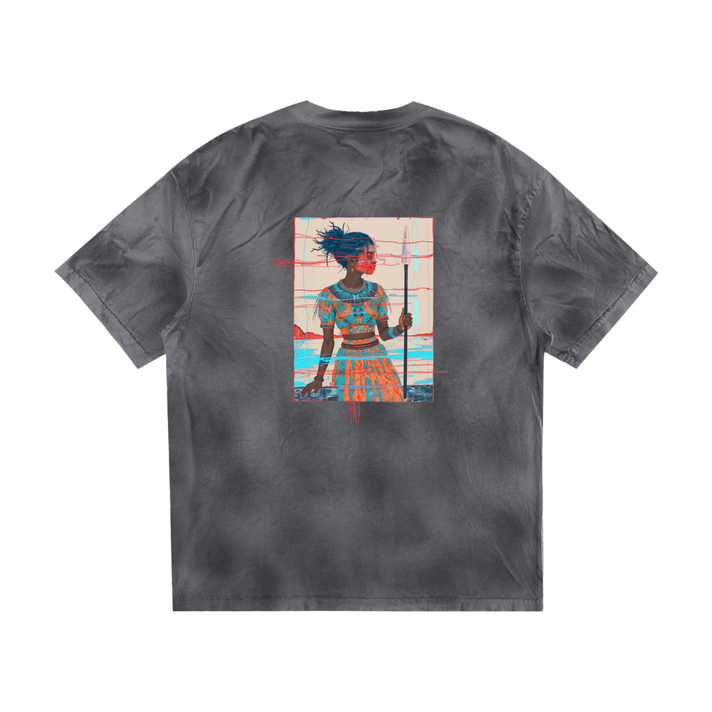 Amaru Khan Stars Dirty Washed T-shirt