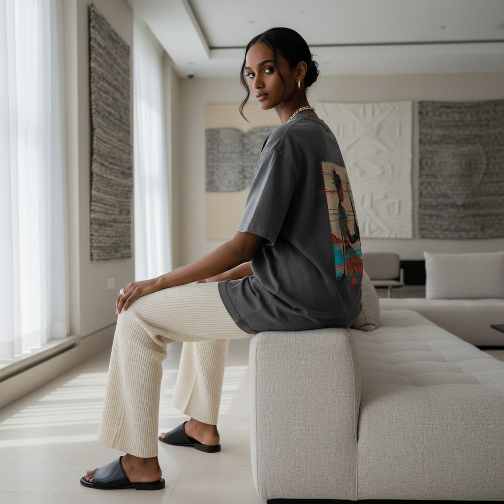 Amaru Khan Stars Dirty Washed T-shirt