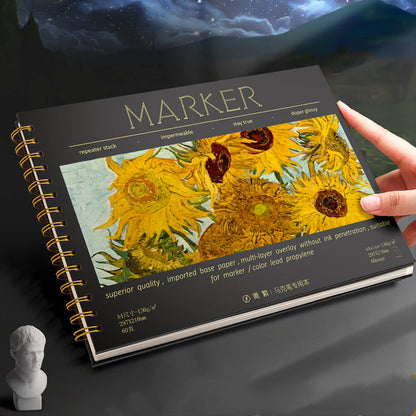 Van Gogh Cover Sketchbook & Marker Sets