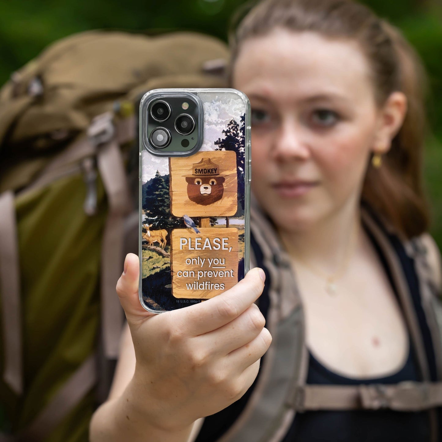 Smokey Bear Classic HD Apple iPhone 14 Series Mag-Safe Phone Case