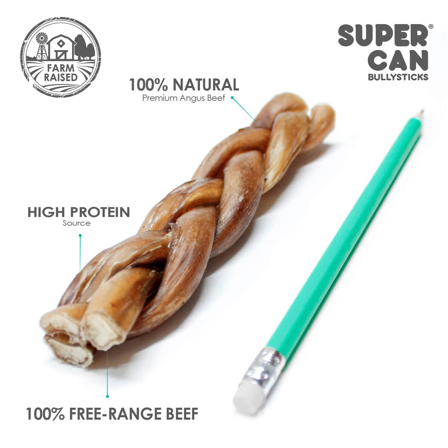 6" Braided Bully Sticks