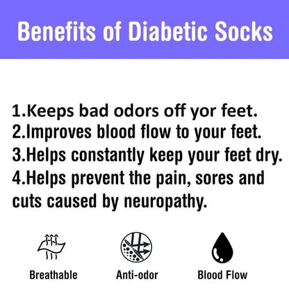 6 Pairs Physicians Approved Diabetic Crew Socks Unisex Black/Grey/White