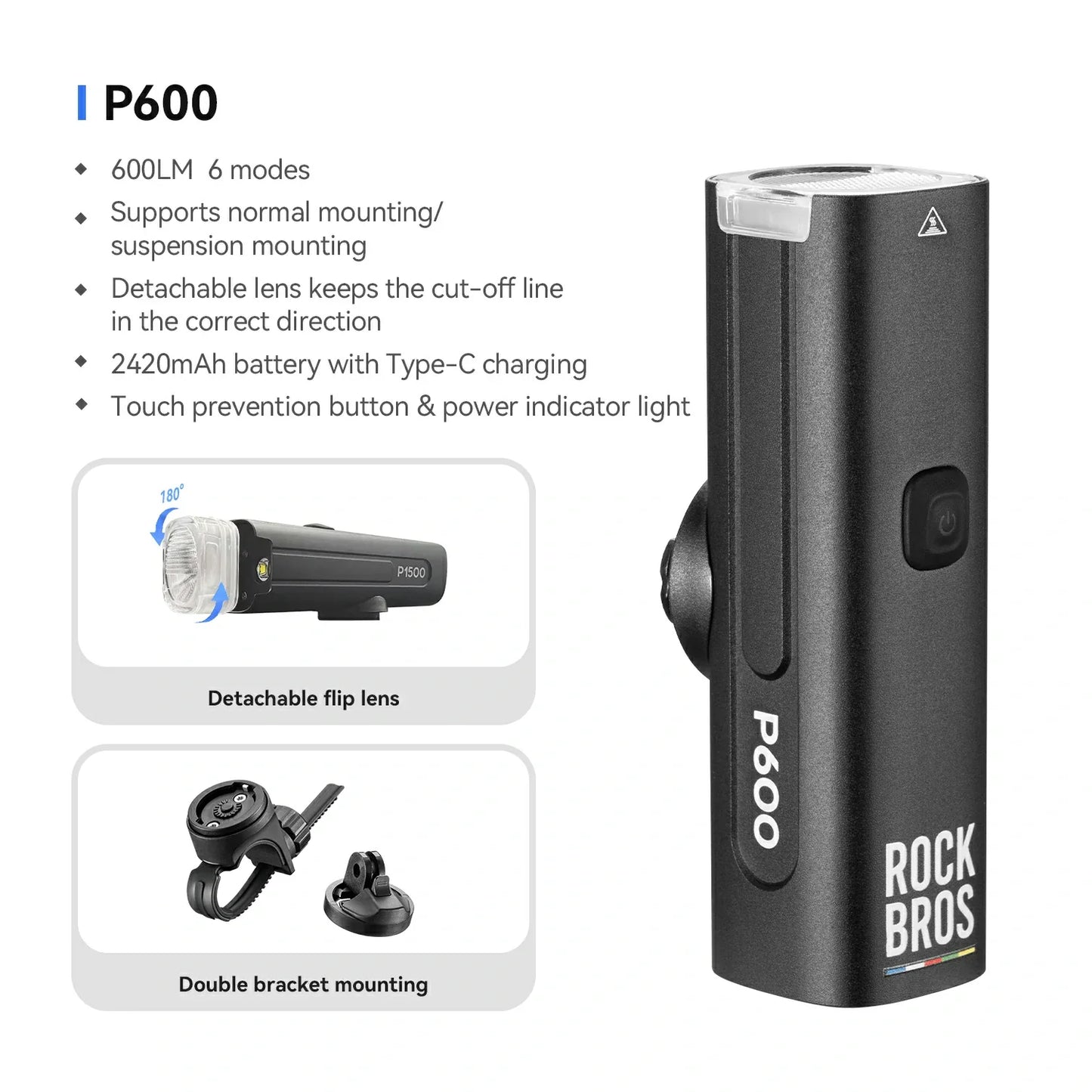 ROAD TO SKY Highlight 600/1200/1500lm usb-c