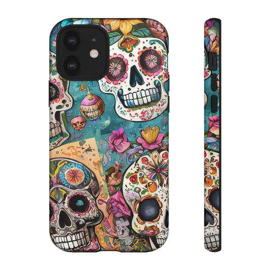 Vibrant Sugar Skull Tough Phone Case