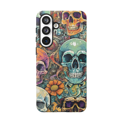 Artistic Skull Collage Tough Phone Case