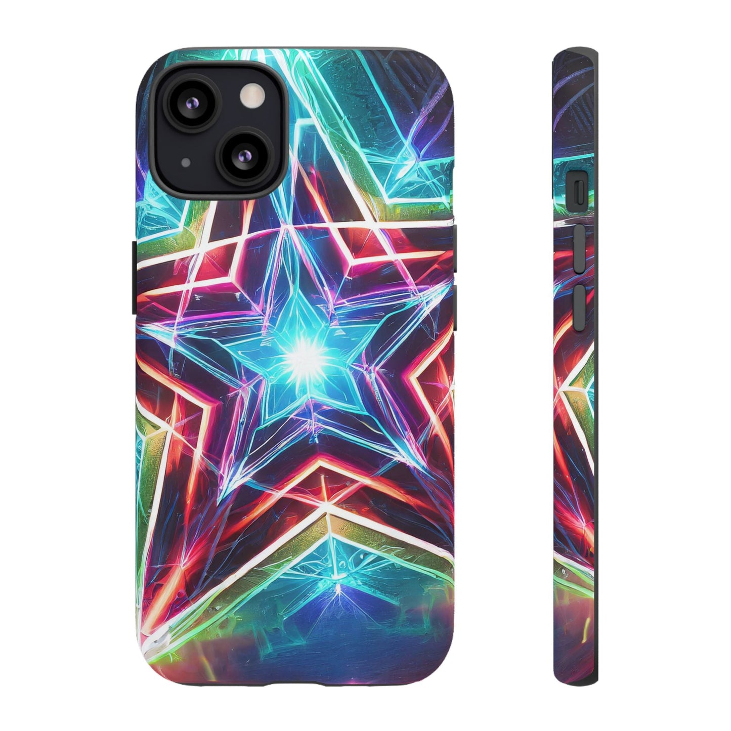 Neon Light Stars Tough Phone Case